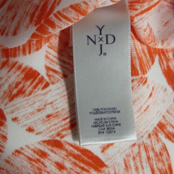 NYDJ Women's Large Tunic Top Long Sleeves Lightweight Geometric V-Neck - Picture 8 of 8